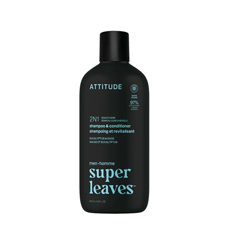 Soothing 2 In 1 Shampoo And Conditioner For Men Super Leaves Eucalyptus And Sage (Shampoo And Conditioner) 415 Ml
