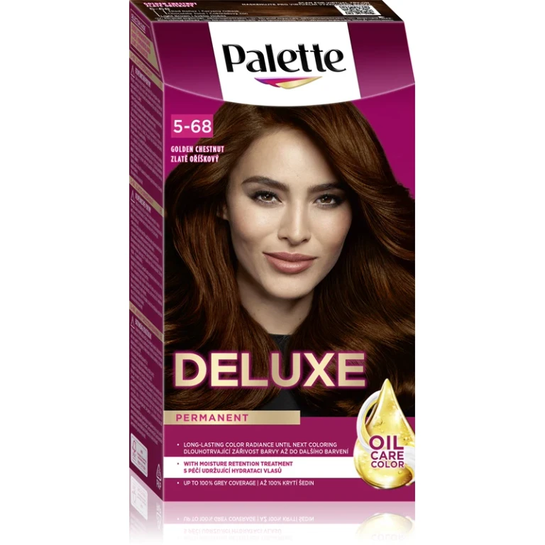 Palette Deluxe Permanent Hair Dye Color 5-68 Golden Brown