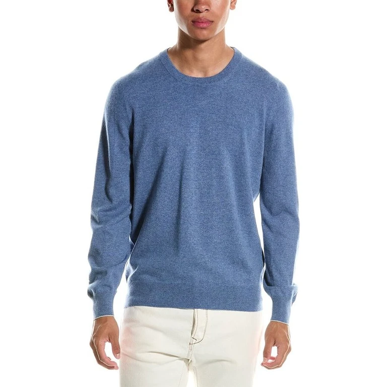 Blue Wool Crewneck Sweater