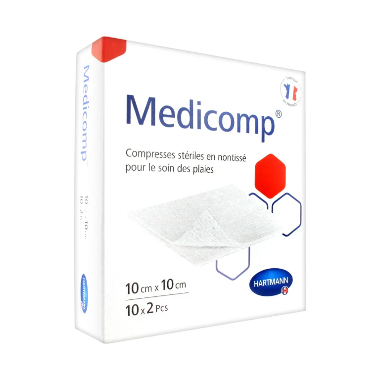 Tablets 4 Folds 4 Thicknesses 10x2 Pieces Sterile Medicomp 10x10cm