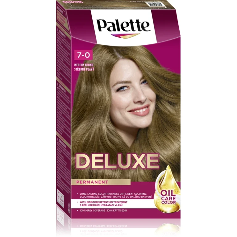 Palette Deluxe Permanent Hair Dye Color 7-0 (400) Medium Blonde