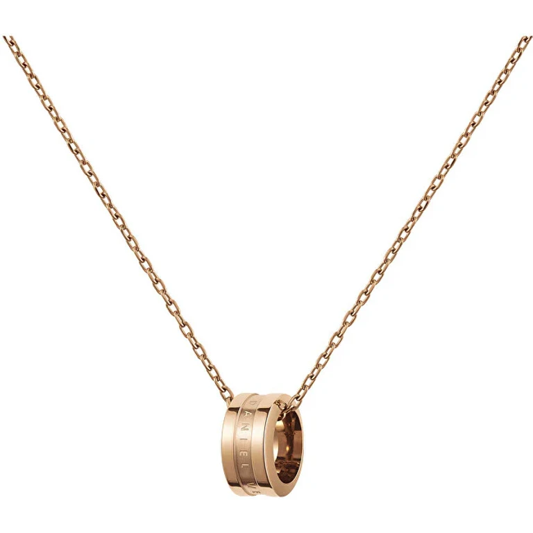 Trendy Bronze Necklace with Round Pendant Elan Dw00400158