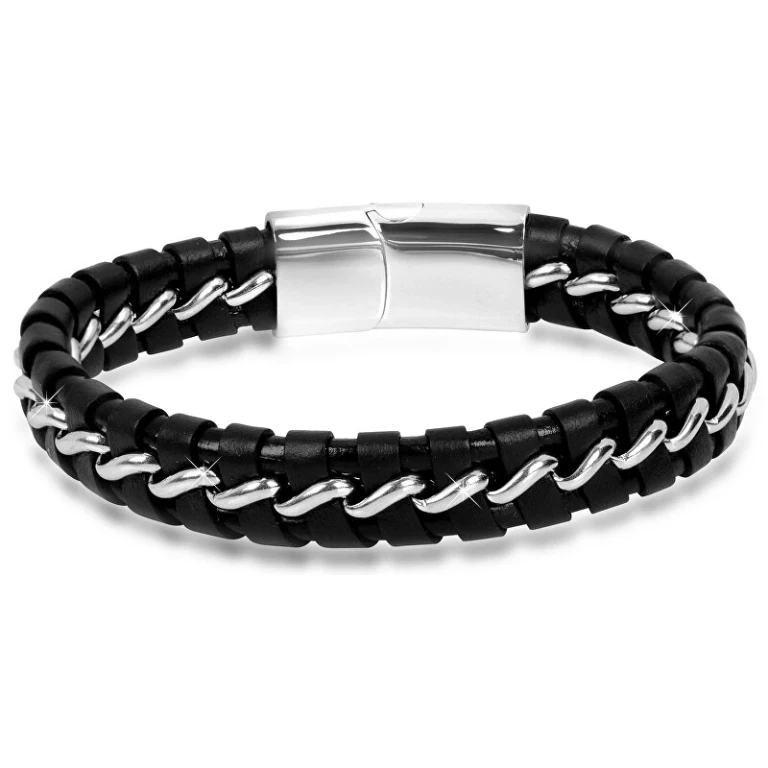Leather Bracelet - Length: 23 Cm