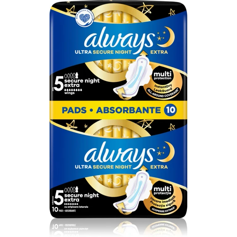 Ultra Secure Night Extra Protection Night Sanitary Pads S5 10 Pieces