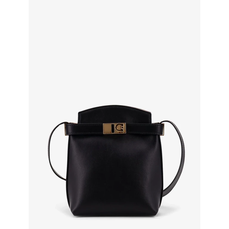 Leather Crossbody Bag With Gancini Detail