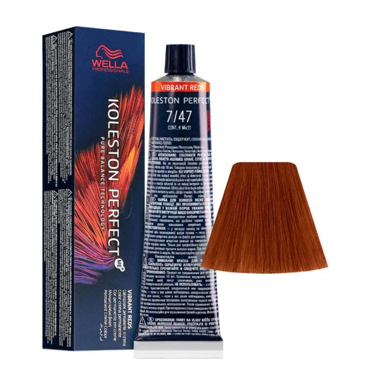 Professionals Koleston Perfect Me+ Permanent Hair Color 7/47 Medium Red Brown Blonde 60 ml