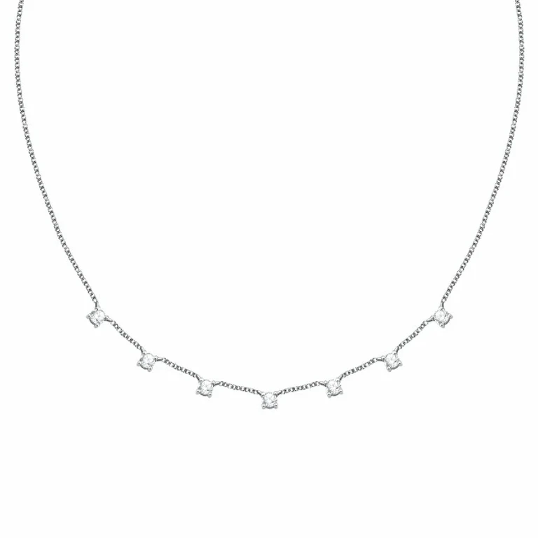 Women's Silver Necklace with Cubic Zirconia Tesori Saiw290