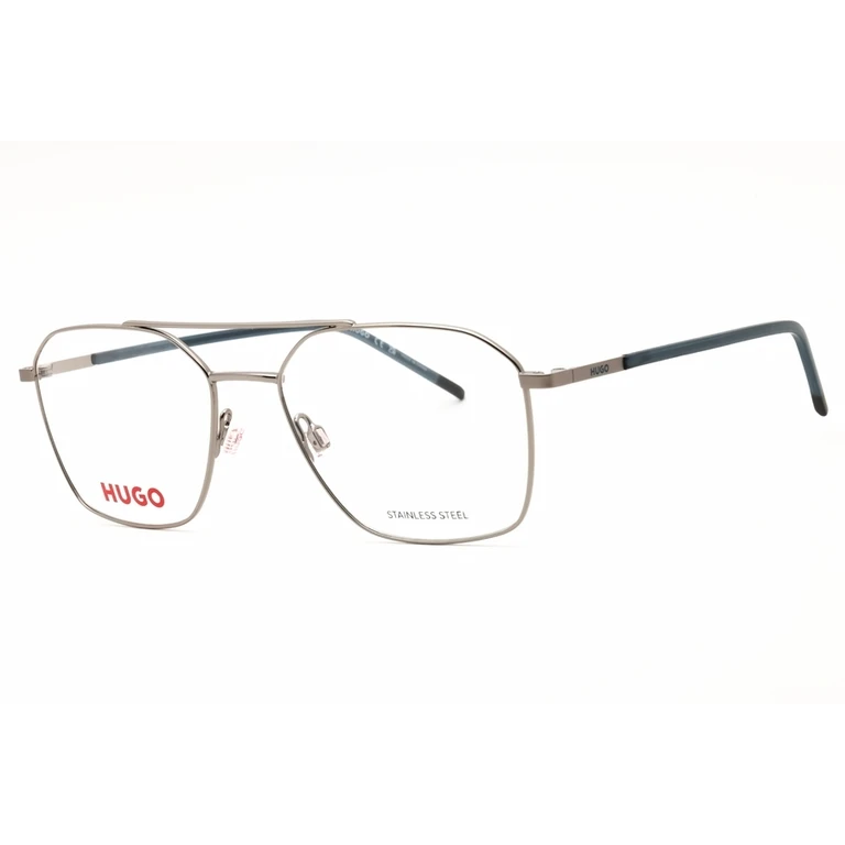 Mens Silver Tone Rectangular Eyeglass Frames HG1274