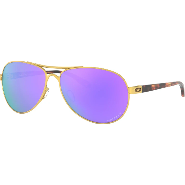 Feedback Sunglasses - Satin Gold - Prizm Violet Iridium Polarized Lens