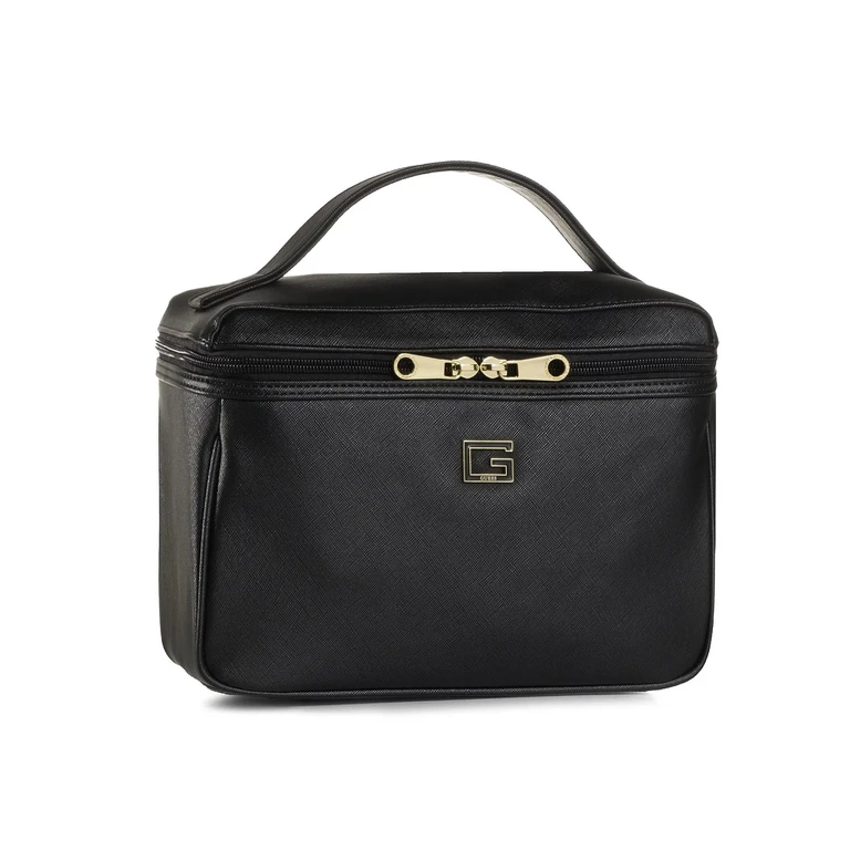 Nohea Black Synthetic Leather Cosmetic Bag 29.5x18.5x15 cm