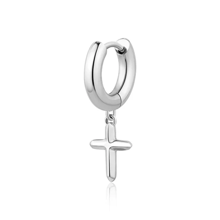 Single Hoop Earring Cross Rogue Srg36