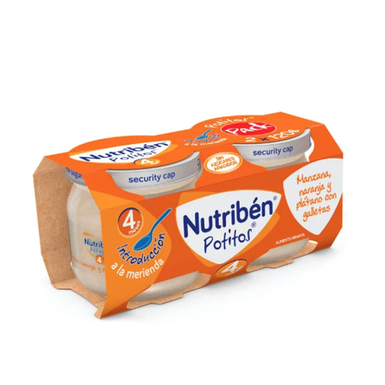 Nutribén Potitos Pear and Banana 2 Pack 120 g