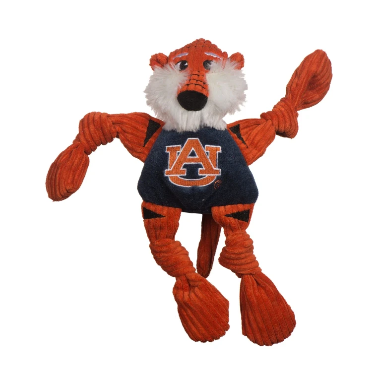 NCAA Auburn University, Aubie the Tiger Knottie Plush Dog Toy
