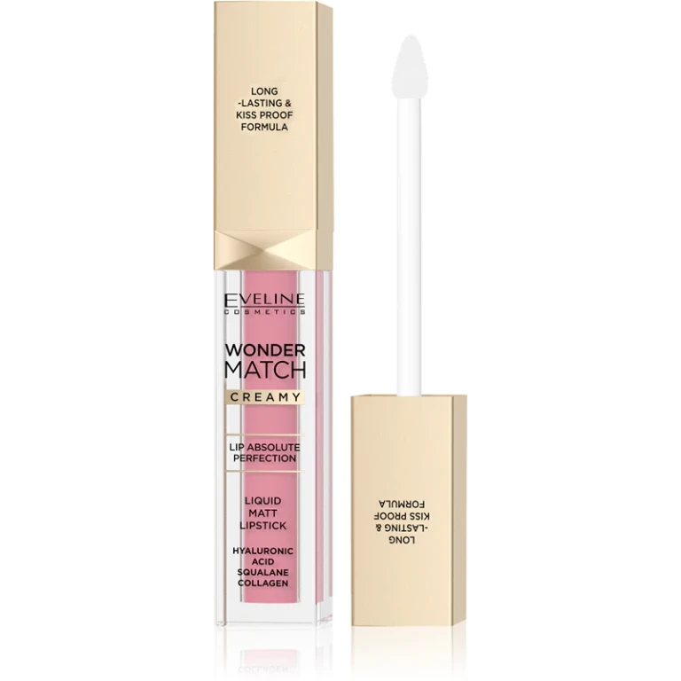 Wonder Match Matte Liquid Lipstick Long Lasting With Hyaluronic Acid Color 01 Angel Rose 6.8 Ml