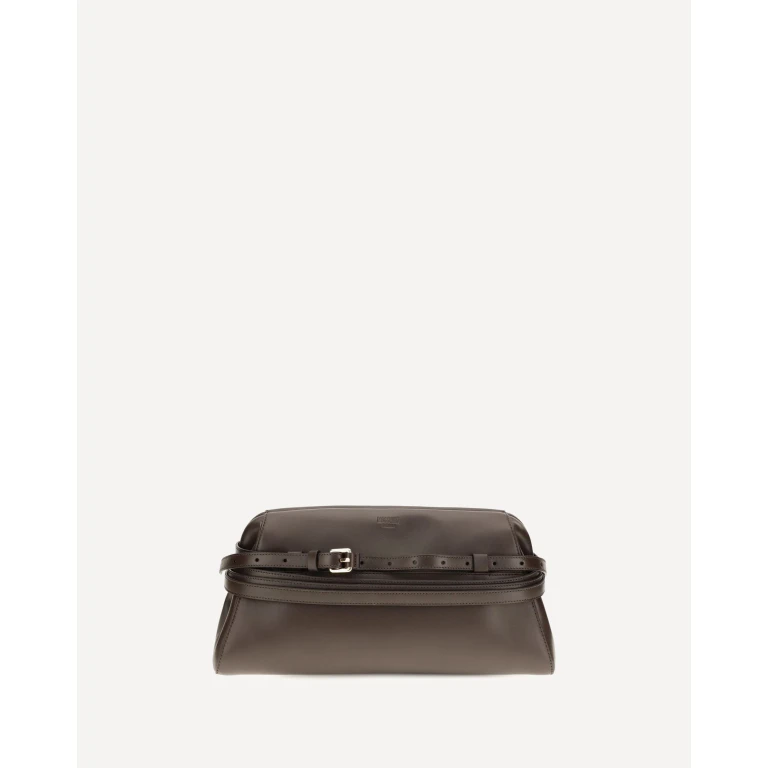 Leather Clutch with buckle detail Female UNI