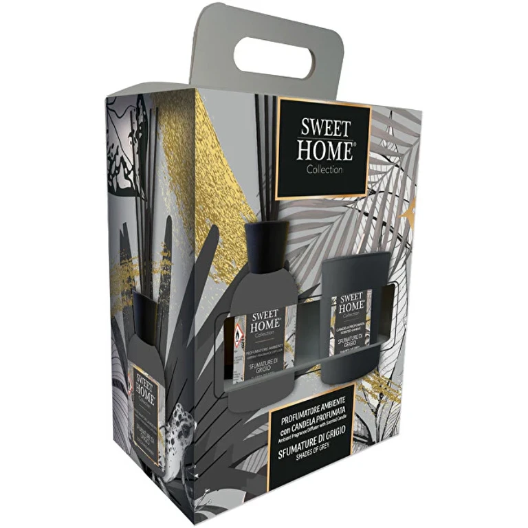Aroma Diffuser Gift Set With Candle Shades Of Grey