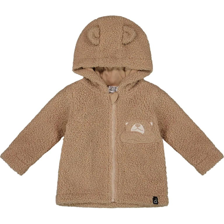 Sherpa Bear Hooded Zip Jacket - Baby Boy