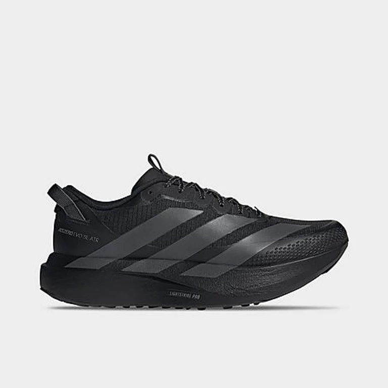 Men's Adizero EVO SL ATR Trail Running Shoes in Core Black/Grey/Silver Metallic Size: 7.5