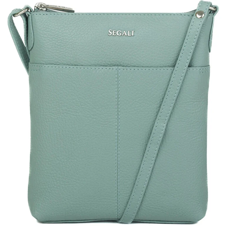 Women's Leather Crossbody Bag verde sage