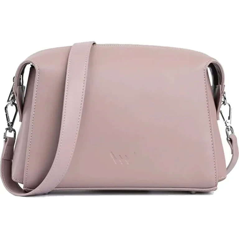 Women's Leather Crossbody Bag Lison Dusty Pink