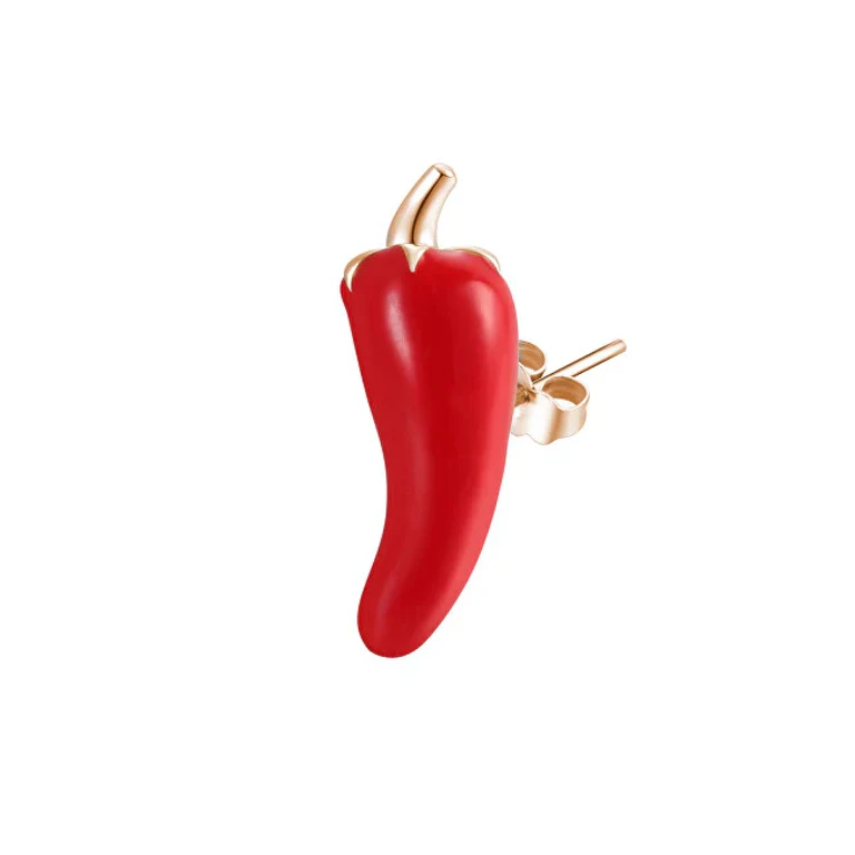 Single Earrings Gold Plated Chili Pepper Storie Rzo029
