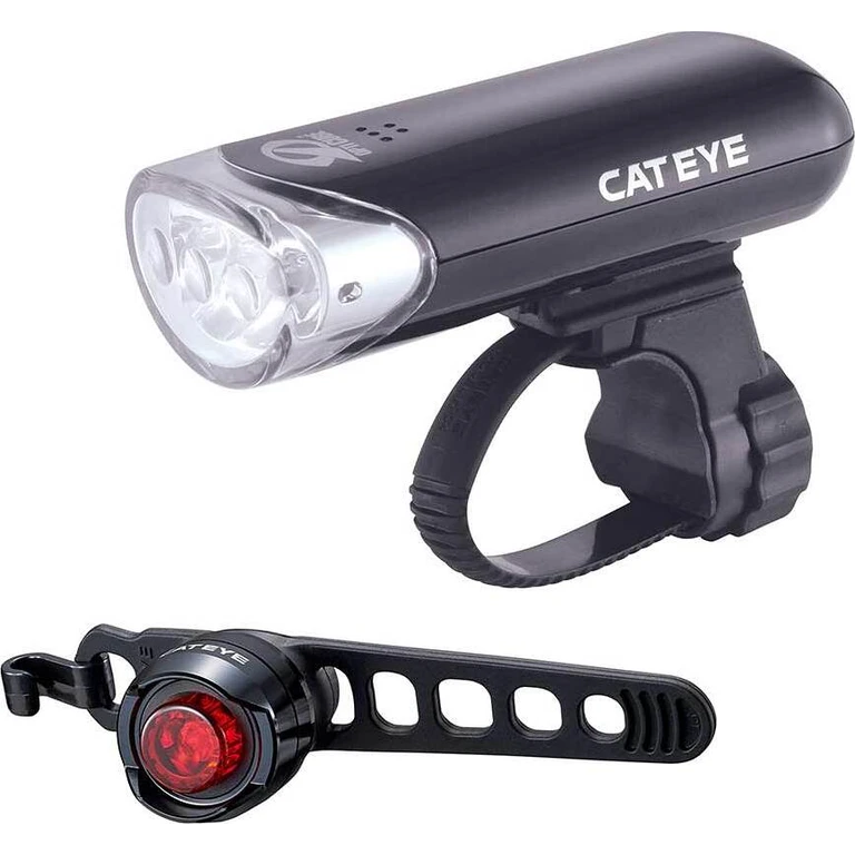 Cat Eye HL-EL135 Front Light + Orb Rear Light Set