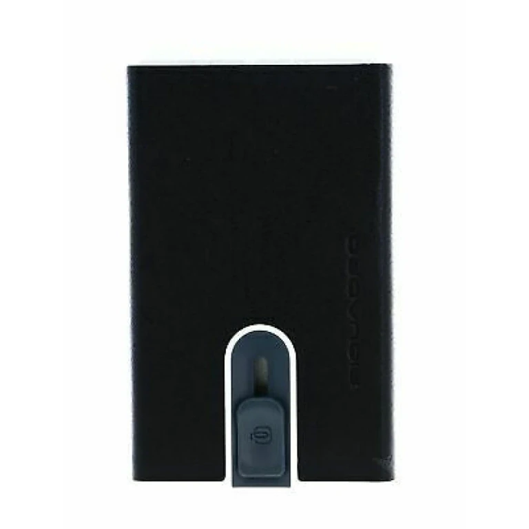 , Leather Credit Card Holder, PP5358B3R, Black, Unisex