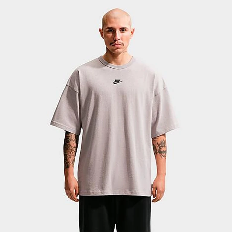 Sportswear Premium Essentials Futura Oversized T-Shirt in College Grey/Heather