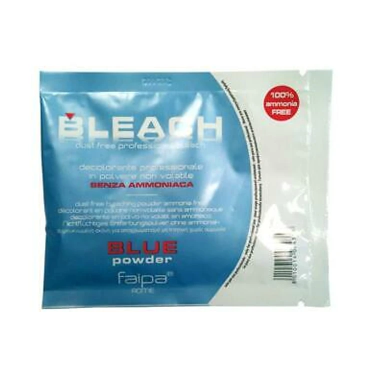 Bleach blue sachet of 25 g bleaching powder without ammonia