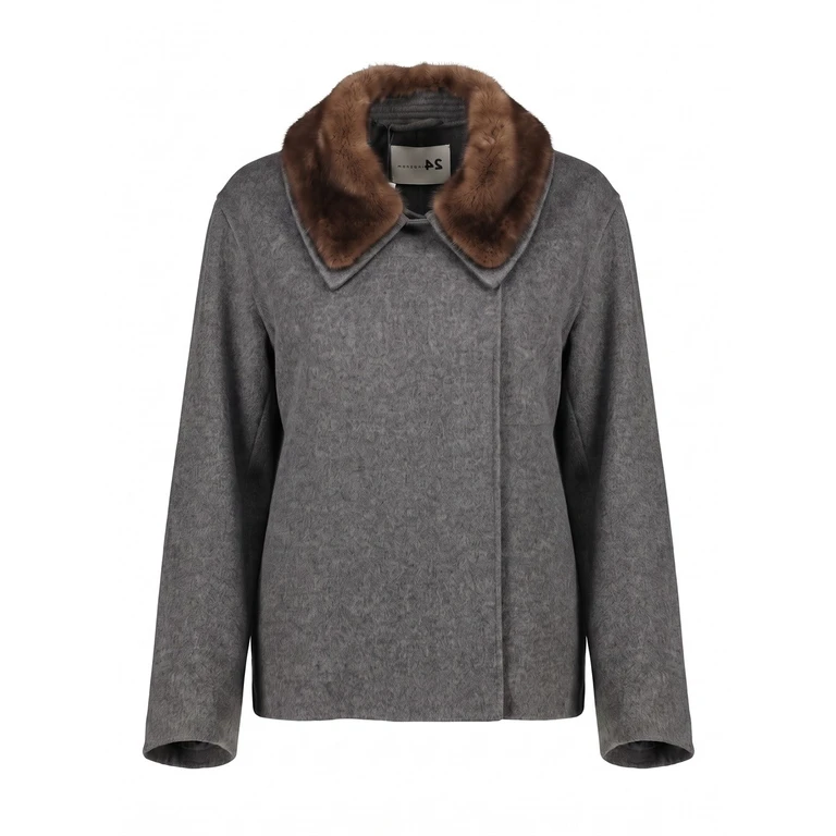 Manzoni 24 Cashmere Jacket With Mink Details
