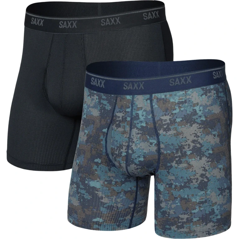 Quest Quick-Dry Mesh 2 Pack Boxer Brief with Fly - Men's