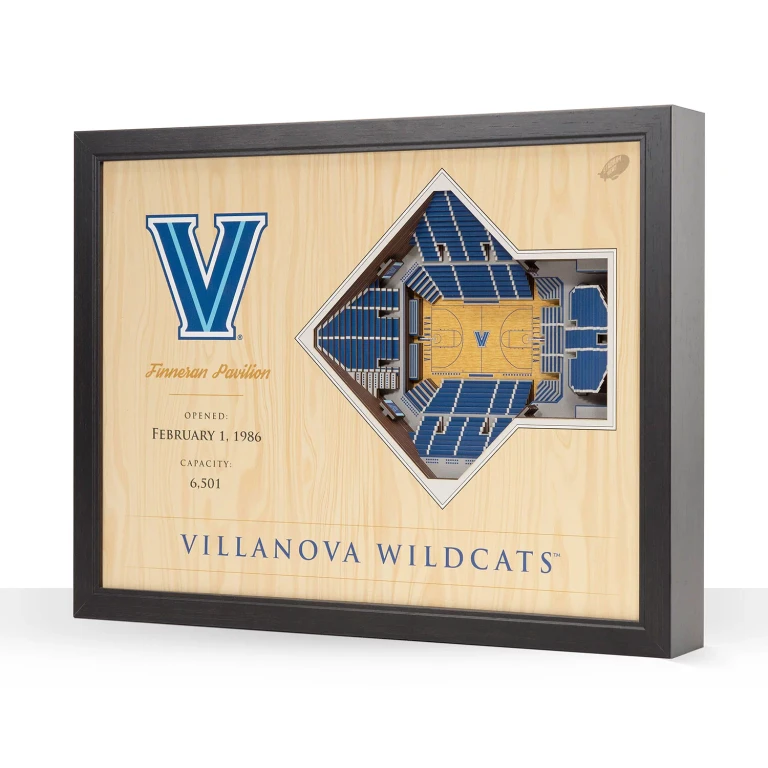 Villanova Wildcats 25-Layer Basketball Stadium View 3D Wall Art