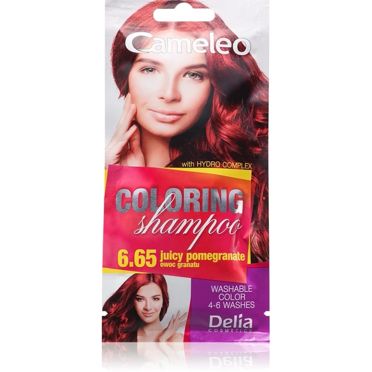Cameleo colored shampoo for hair color 6.65 Juicy Pomegranate 40 ml