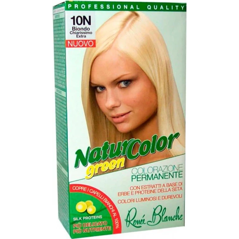 Renee Blanche Hair Dye Permanent Coloration Naturale Natur Color Green 10N Extra Light Blonde