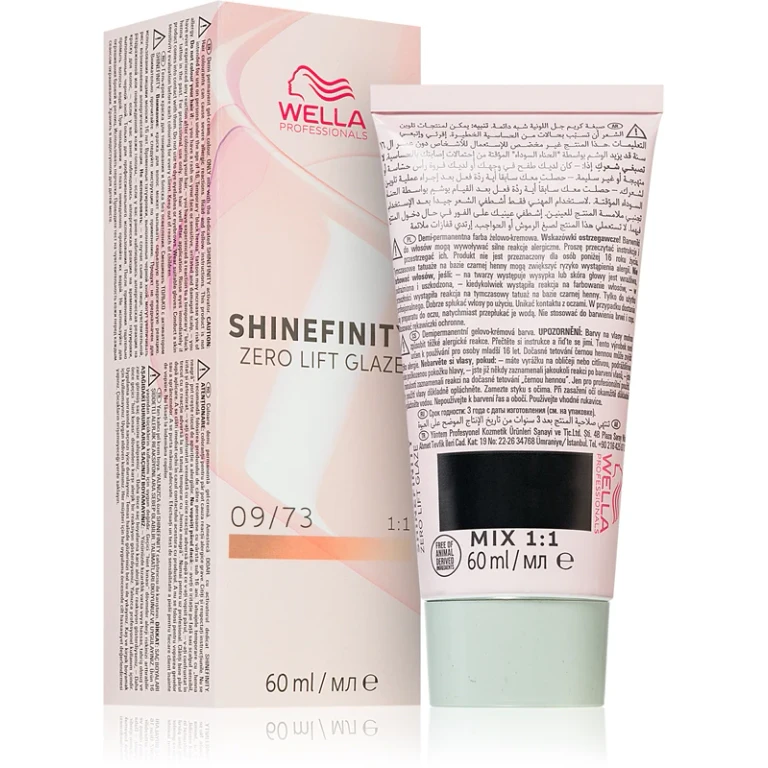 Shinefinity Zero Lift Glaze English hair dye 60ml 09/73 | Very light brown golden blonde