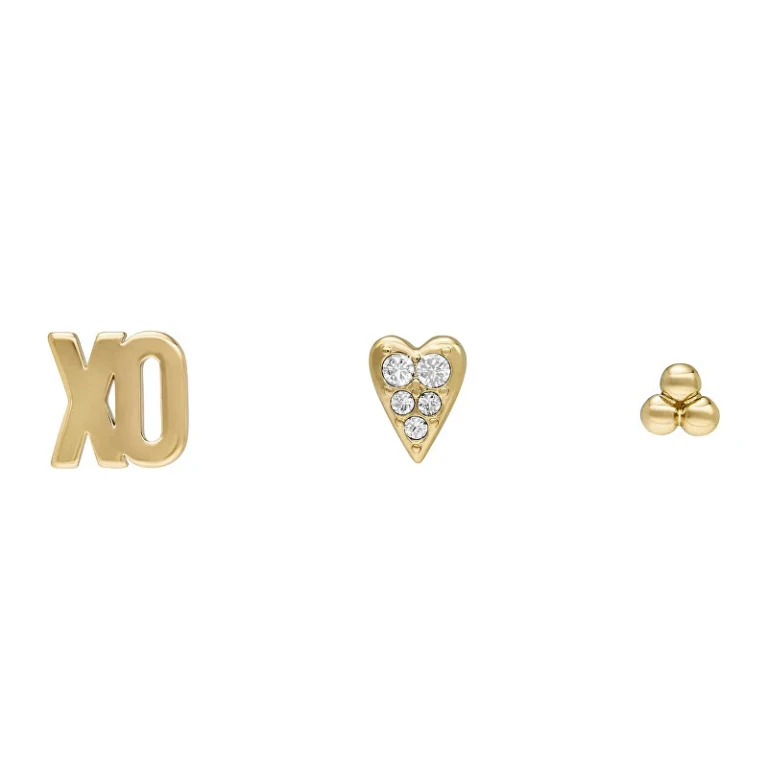 Gold-Plated Stud Earring Set All Stacked Up Ja7277Set