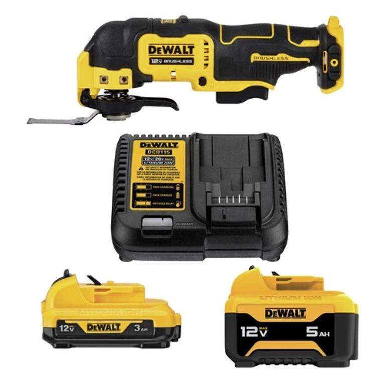 12V MAX XTREME Brushless Lithium-Ion Cordless Oscillating Tool with 2 Batteries and Charger Starter Kit Bundle (3 Ah/5 Ah)
