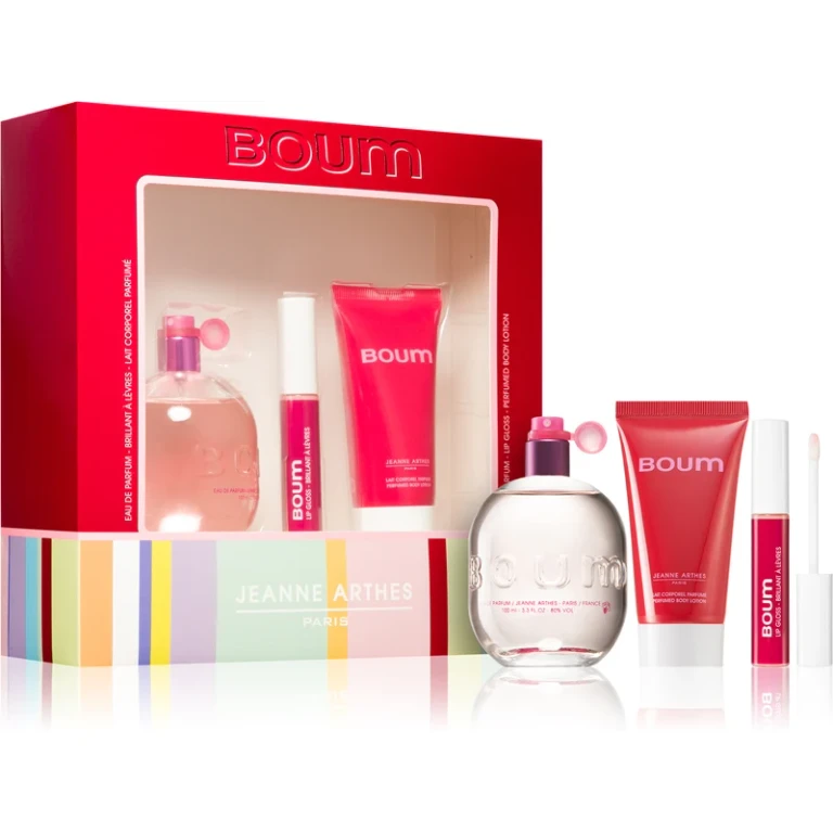 Boum women's gift set Eau de Parfum 100 ml + perfumed body milk 50 ml + lip gloss 8 ml