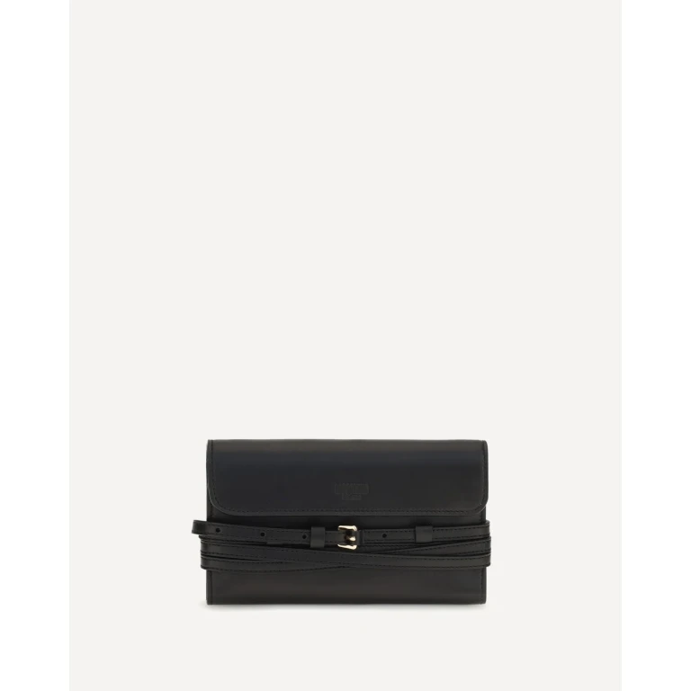 Leather Wallet with buckle detail Female UNI