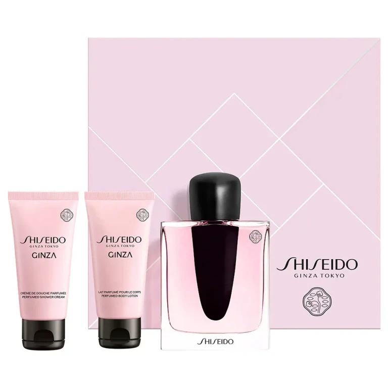 Set Shiseido Ginza Eau De Parfum Woman 50 ml + Moisturizing Body Lotion 50 ml + Shower Gel 50 ml