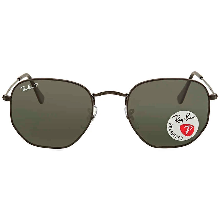 Ray Ban Hexagonal Flat Lenses Polarized Green Classic G-15 Unisex Sunglasses RB3548N 002/58 51