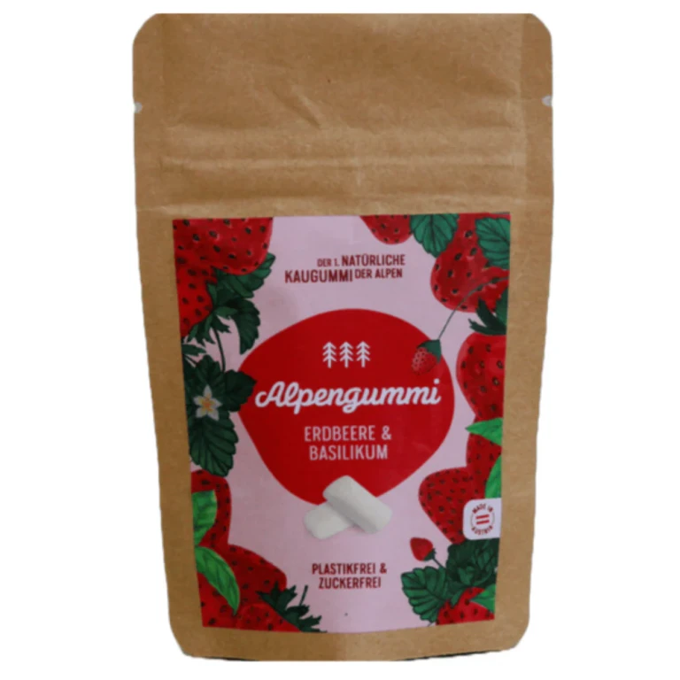 Chewing Gum - Strawberry and Basil 12 g