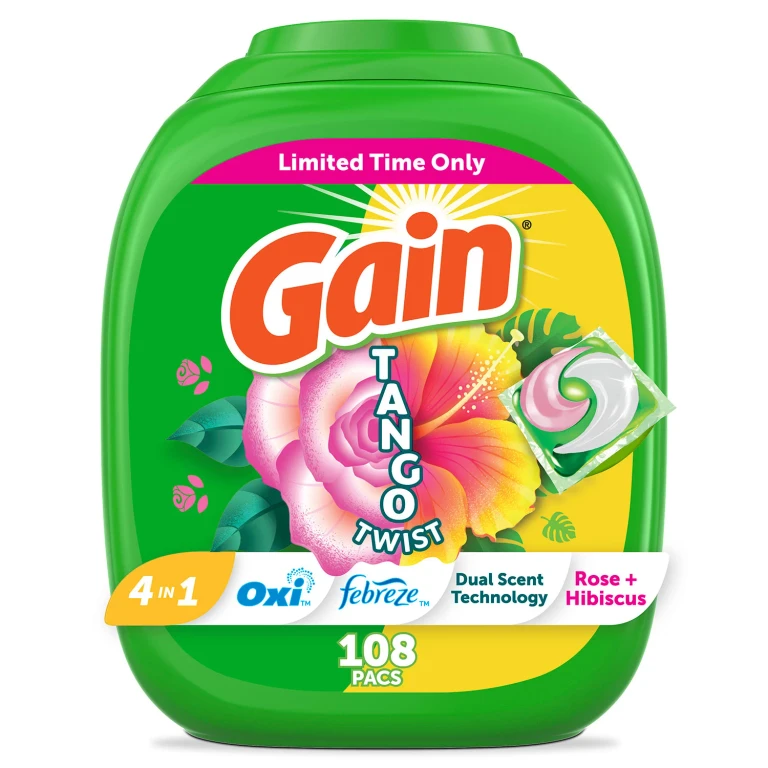 Flings Tango Twist Laundry Detergent Pacs, Rose + Hibiscus Scent, 108 ct.
