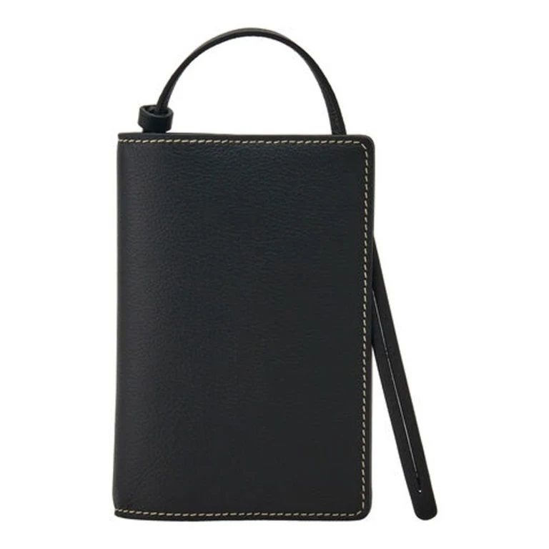 Logo Stamp Leather Passport Holder