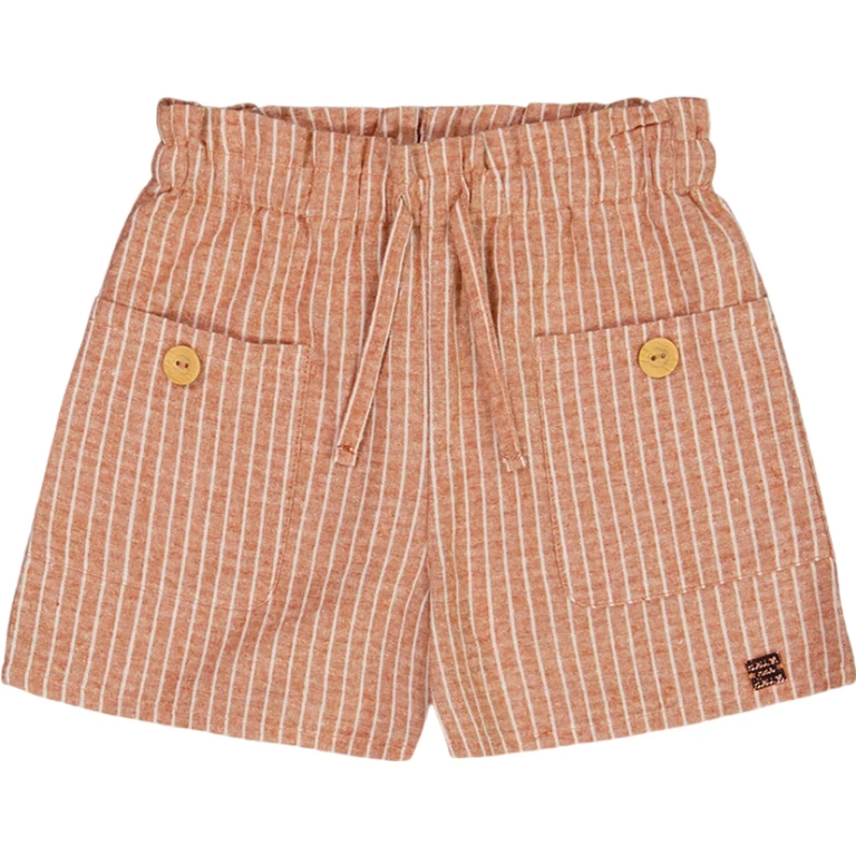Linen Shorts with Pockets - Big Girl
