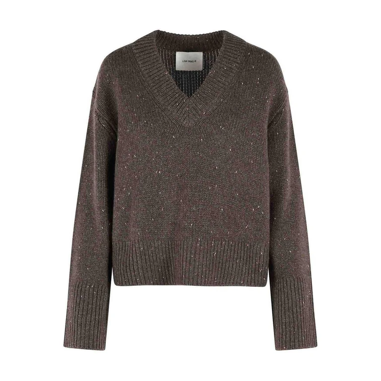 Lisa Yang Pull Col Rond - Marron (2026524COCOASPARKLE)