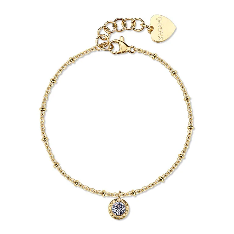 Delicate Gold-Plated Bracelet With Crystal Aurora Sar63
