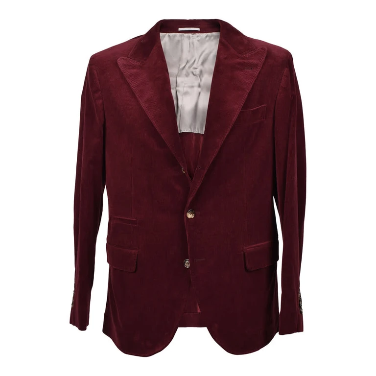 Burgundy Cashmere Blend Corduroy Blazer