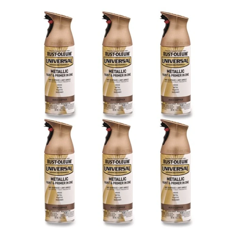 249132 Universal Premium Spray Paint, Aged Copper, 12 oz Aerosol Can, 6/Carton
