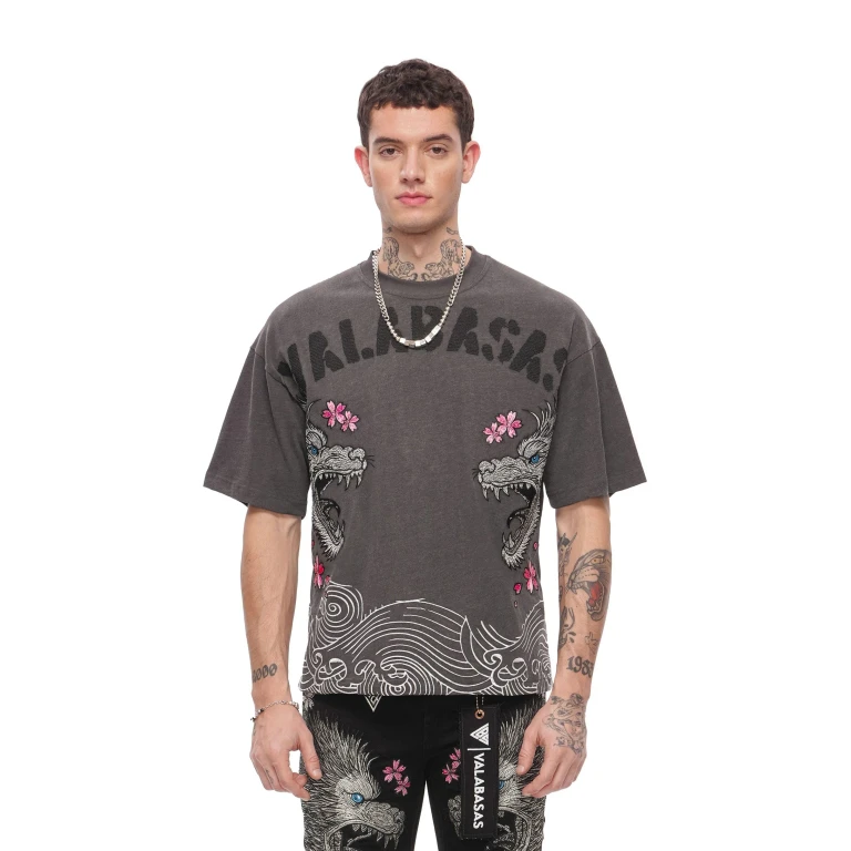 Ikari Tee - Washed Black
